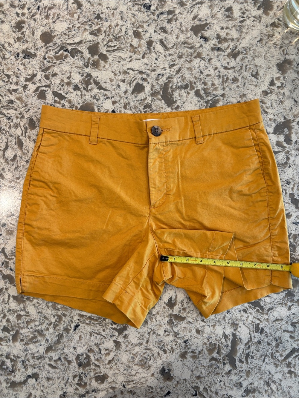 Old Navy Women's Mustard Yellow Flat Front Shorts